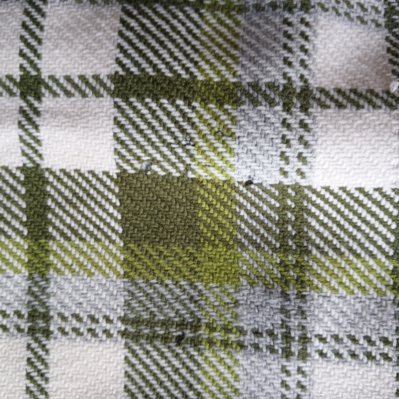 J. Crew Green & Cream Plaid Wool Mini Skirt - Picture 3 of 8